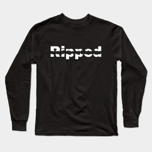 Ripped Wordmark Long Sleeve T-Shirt